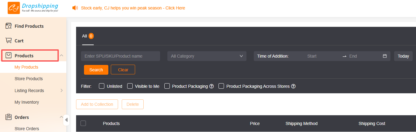 Find and Import Products