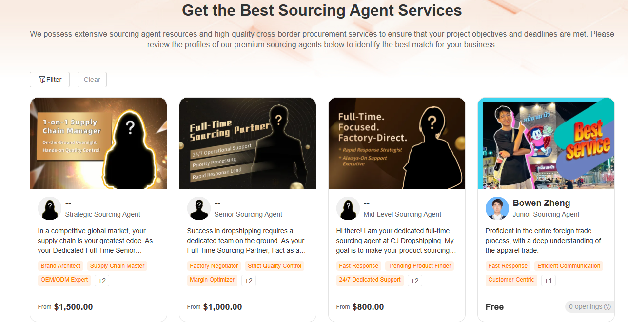 Clothing Sourcing Agents