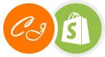 CJdropshipping + Shopify 标志